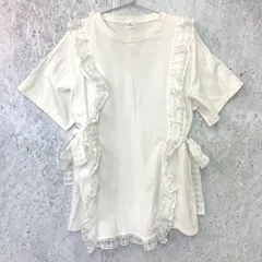 merry jenny メリージェニー シアー フリル リボン Big Tee ホワイト Fサイズ □〇☆