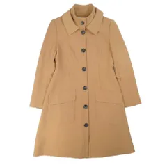 良品 2016年製 FOXEY NEW YORK COLLECTION フォクシー ステンカラーコート ストレッチ素材 ジャケット 38 キャメルブラウン レディース 古着 中古 USEDのサムネイル