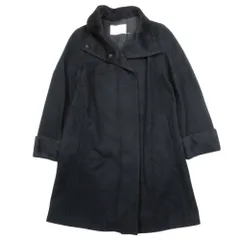 BALLSEY ボールジー トゥモローランド ウールメルトン スタンドカラー コート ジャケット アウター 36 黒 ブラック レディース 古着 中古 USED