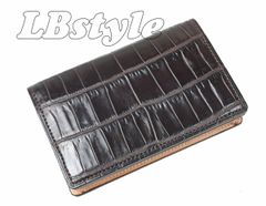 epoi GANZO クロコダイル 名刺入れ ダークブラウン ゴールド 金 新品