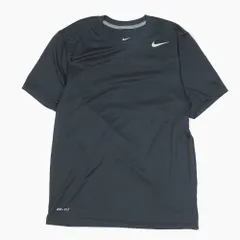 新品同様 NIKE ナイキ DRIｰFIT 半袖 Tシャツ トップス ロゴ プリント カットソー クルーネック トレーニング スポーツウェア S ブラック メンズ 古着 中古 USED