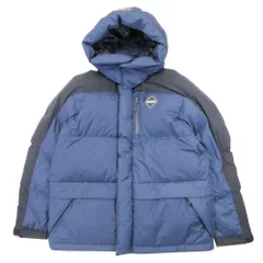 良品 22aw FCRB F.C.Real Bristol エフシーレアルブリストル TOUR DOWN PARKA ダウンジャケット ブルゾン L 紺×黒 メンズ 古着 中古 USED