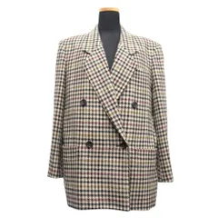 美品 Burberrys バーバリーズ チェック テーラード ジャケット ブレザー ヴィンテージ サイズ7AR ベージュ/マルチ レディース 古着 中古 USED