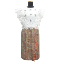 Chesty チェスティ レース フリル ワンピース ドレス ビジュー 花 フラワー パーティー 11S503 サイズ1 マルチカラー レディース 古着 中古 USED