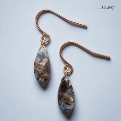 1点作品☺︎ 大粒セラフィナイトピアス イヤリングに変更可能