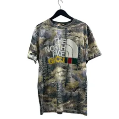 グッチ GUCCI × THE NORTH FACE ロゴプリントTシャツ 672475 コットン メンズ 半袖Ｔシャツ