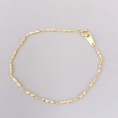 美品】k24 ブレスレット チェーン ブレスレット 18㎝ 24金 1.82g 