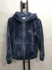 チャンピオン フリース フーディー ジップアップ ボア フリース ジャケット ネイビー L