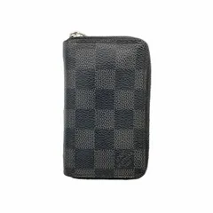 【6cd5720】ルイヴィトン コインケース ダミエ・グラフィット ジッピーコインパース N63076 ブラック【中古】メンズ