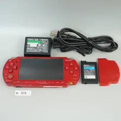 【ｍ610】SONY PSP 2000 本体 ディープレッド 動作確認済み