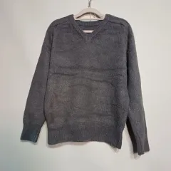 Vネック アンゴラ ニット グレー 100サイズ 冬 511365