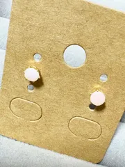 ピンクオパールAAA 4mm ピアス K18メッキ サージカルステンレス316L 金属アレルギー対応 スタッドピアス