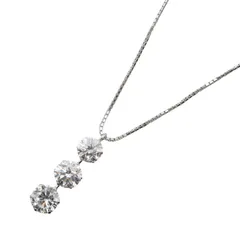 ジュエリー JEWELRY ネックレス ダイヤモンド ネックレス ﾀﾞｲﾔ 3.5g E/E/F Pt900プラチナ Pt850プラチナ ネックレス レディース Used Aのサムネイル