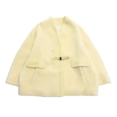 良品 sov. ソブ ダブスタ フェイクファー ジャケット ブルゾン アウター オーバーサイズ アイボリー ベージュ系 レディース 古着 中古 USED