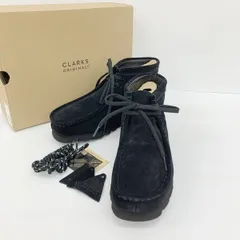 Clarks クラークス ワラビー ブーツ シューズ WALLABEE BT GTX ゴアテックス スエード 防水性 21621 メンズ 26.5cm ブラック 靴 DF18576■