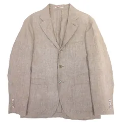 良品 URBAN RESEARCH DOORS アーバンリサーチドアーズ LEOMASTER社生地 リネン テーラードジャケット 3B 48 ベージュ メンズ 古着 中古 USED