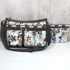 送料無料 LeSportsac レスポートサック アクアティックパーティ柄 ショルダーバック ポーチ付