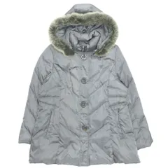 良品 BALMAIN バルマン ダウン ジャケット ブルゾン コート フード ブルーフォックスファー P2014D-75F サイズL グレー レディース 古着 中古 USEDのサムネイル