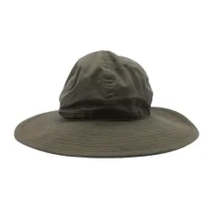 美品 Nigel Cabourn ナイジェルケーボン 40's US ARMY HAT FADE CLOTH US コットン ブリム アーミー ハット M カーキ メンズ 古着 中古 USED