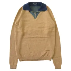 良品 13AW カラー kolor アルパカ ニット セーター カットソー ハーフジップ 切替 アーカイブ サイズ3 ブラウン メンズ 古着 中古 USEDのサムネイル