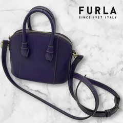 未使用品✨FURLA フルラ　2wayバッグ　ハンドバッグ　ショルダーバッグ　パープル　紫　MIASTELLA Mini Dome