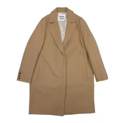 美品 MUVEIL WORK ミュベールワーク シングルブレスト チェスターコート ロング ジャケット アウター 36 ベージュ レディース 古着 中古 USEDのサムネイル