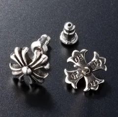 シルバー925 クロスピアス 十字架 スタッド 両耳セット メンズ レディース ユニセックス シルバーアクセサリー ゴシック パンク ロック系 ハードデザイン シンプル おしゃれ かっこいい 高品質 プレゼント ギフト 人気 ストリートファッション 70