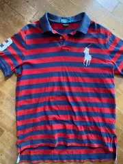 ポロラルフローレン ストライプ カラーTシャツ XL (105)