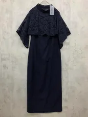 新品 POURVOUS プールヴー 645231611 2wayレーストップス フォーマルドレス ワンピース sizeM/紺 ■■◎レディース