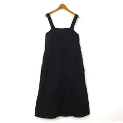 ジーユー GU テック ジャンパードレス ワンピース ジャンパースカート カーゴ ナイロン S 黒 ブラック