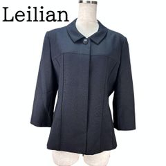 ◇レリアン【LL】ウールジャケット 襟付きトップス キュプラ100 大きい 