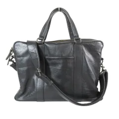 良品 Dakota BLACK LABEL ダコタ ブラックレーベル 2WAY レザー ショルダーバッグ トートバッグ ハンドバッグ 革鞄 黒 ブラック メンズ 古着 中古 USEDのサムネイル