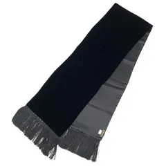 LOUIS VUITTON ルイヴィトン モノグラム ベロア ストール エシャルプ ブルール M71994 ブラック 黒 美品 aq12736