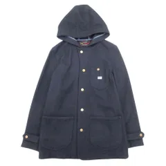 美品 Lee x URBAN RESEARCH DOORS リー アーバンリサーチドアーズ メルトンウール コート ジャケット S 紺 ネイビー メンズ 古着 中古 USED
