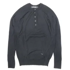 美品 17ss DSQUARED2 ディースクエアード ヘンリーネック ニット セーター トップス ウール 長袖 S71HA0695 M 黒 ブラック レディース 古着 中古 USEDのサムネイル