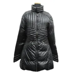 ARMANI JEANS アルマーニ ジーンズ ダウン コート ジャケット ブルゾン 大きいサイズ 44 黒 ブラック レディース 古着 中古 USEDのサムネイル