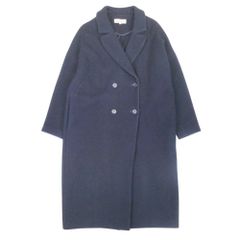 MOUSSYダークネイビー ダブルブレスト Pコート ロングコート - メルカリ