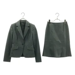 INDIVI / インディヴィ | セットアップ 1B テーラードジャケット 総裏地 / バックジップ スカート | 36 | グレー | レディース