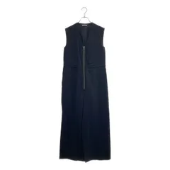 【美品】  AURALEE / オーラリー | 2025SS | HARD TWIST JUMPSUIT / ジップ ワイド ジャンプスーツ | 1 | ブラック | レディース
