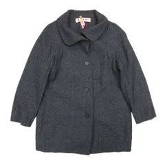 美品 MARNI マルニ シングルブレスト ウール 丸襟 ショート ステンカラーコート ジャケット アウター 38 グレー レディース 古着 中古 USEDのサムネイル