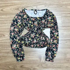 ヴィンテージ フラワー リボン カーディガン リズリサ系 姫ギャル ロリータ 森ガール ギャルシック