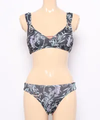 花柄ビキニ　9M ブラック