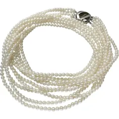5連 アコヤベビーパール(真珠)2.5-3.0mm ネックレス シルバー 30.9g 46cm レディース 【中古】【真子質店】【NN】