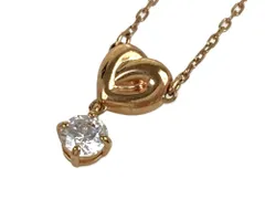 スワロフスキー　SWAROVSKI　クリスタル　1Pストーン×ハート　ネックレス　ゴールドカラー　送料無料