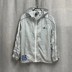 160 アディダス 軽量 フード ウィンドブレーカー ジップアップ ジャケット