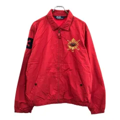 90年代 Polo by Ralph Lauren ポロ ラルフローレン スイングトップ レッド(メンズ L)中古 古着 U3759