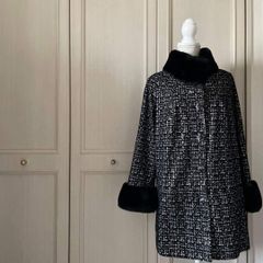 美品】レオナール カシミヤ100％ ロングコート 襟ボア サイズ50 - メルカリ