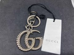 ✨未使用品 GUCCI インターロッキングG レザータッセル キーリング 