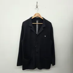 バーバリー ブラックレーベル ネイビー カーディガン メンズL