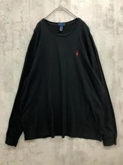 POLO RALPH LAUREN ポロ ラルフローレン ポニー刺繍 ロングスリーブ 長袖 カットソー sizeXL/黒 ■■◎メンズ